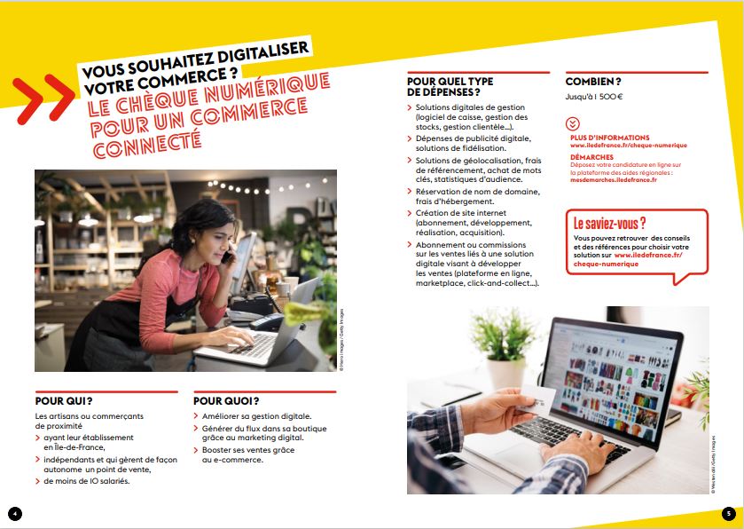 Chèque numérique pour un commerce connecté Ile-de-France