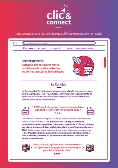Banque des Territoires Clic Connect